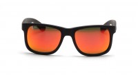 Ray-Ban Justin Schwarz Matt RB4165 622/6Q 54-16 Breit Verspiegelte Gläser