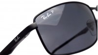 Ray-Ban Schwarz RB3498 006/81 61-17 Mittel Polarisierte Gläser