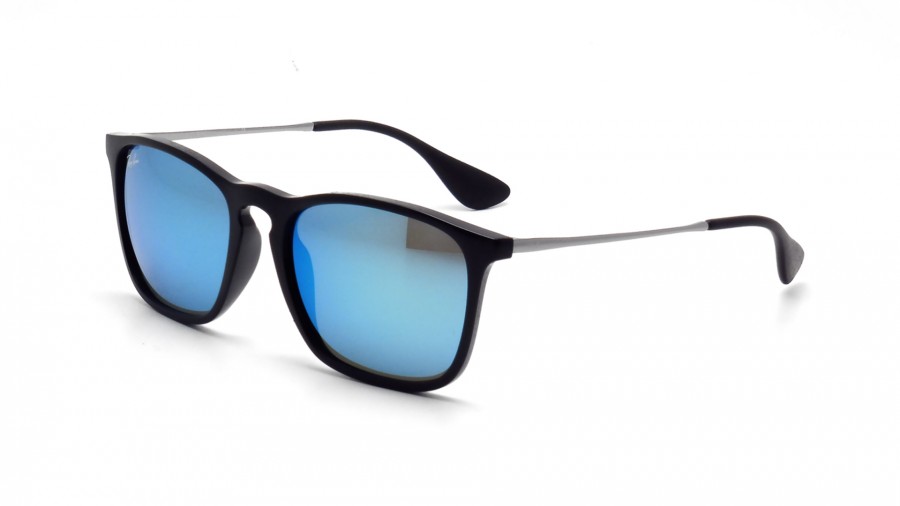 ray ban chris noir rb4187 601 55 54 18 medium miroirs