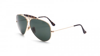 Lunettes de soleil Ray-Ban Shooter Havana Or RB3138 181 62-09 Large en stock