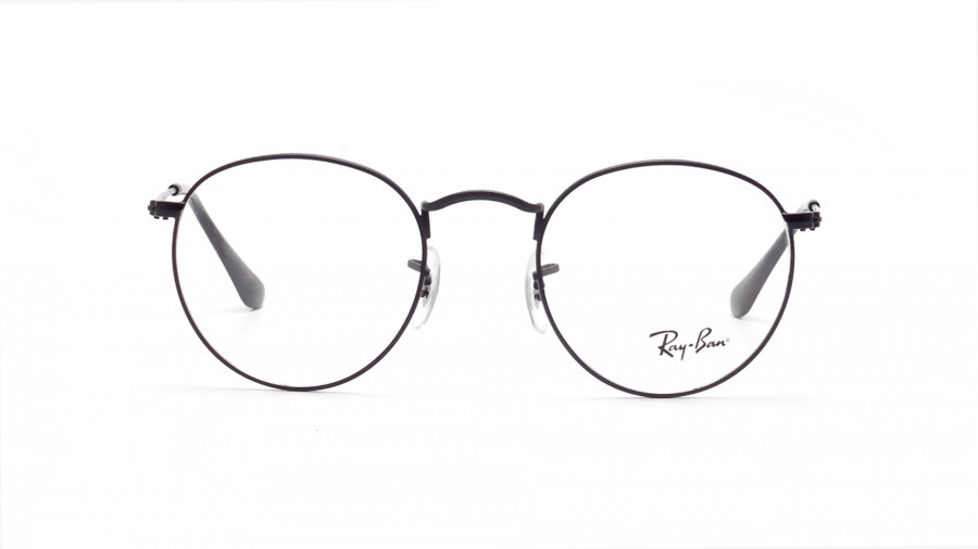 Lunettes de vue Ray-Ban Round Metal RX3447 RB3447V 2503 47-21 Noir Small en stock