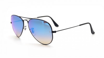 Lunettes de soleil Ray-Ban Aviator Large Metal Noir RB3025 002/4O 55-14 Small verres Dégradés en stock