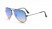 Ray-Ban Aviator Large Metal Black RB3025 002/4O 55-14 Small Gradient Mirror