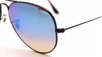 Ray-Ban Aviator Large Metal Black RB3025 002/4O 55-14 Small Gradient Mirror