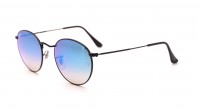 Ray-Ban Round Metal Black RB3447 002/4O 50-21 Medium Gradient Mirror