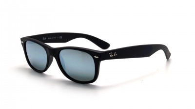 Sonnenbrille Ray-Ban New Wayfarer Schwarz Matt RB2132 622/30 52-18 G15 Small Verspiegelte Gläser auf Lager