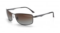 Ray-Ban Grau RB3498 029/T5 61-17 Mittel Polarisierte Gläser Gradient Gläser