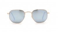 Ray-Ban Hexagonal Flat Lenses Gold RB3548N 001/30 48-21 Schmal Verspiegelte Gläser