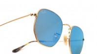 Ray-Ban Hexagonal Flat Lenses Gold RB3548N 001/9O 51-21 Mittel Verspiegelte Gläser