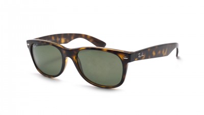 Lunettes de soleil Ray-Ban P New Wayfarer Écaille RB2132 902/58 55-18 Medium Polarisés en stock