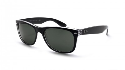 Sonnenbrille Ray-Ban New Wayfarer Schwarz Matt RB2132 6052 58-18 G-15 Breit auf Lager