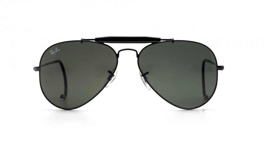 Lunettes de soleil Ray-Ban Outdoorsman Noir G-15 RB3030 L9500 58-14 Large en stock