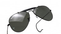 Ray-Ban Outdoorsman Schwarz RB3030 L9500 58-14 G-15 Breit