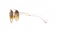 Ray-Ban Round Double Bridge Gold RB3647N 001/4O 51-22 Mittel Gradient Gläser