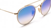 Ray-Ban Round Double Bridge Gold RB3647N 001/4O 51-22 Mittel Gradient Gläser