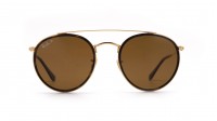 Ray-Ban Round Double Bridge Gold RB3647N 001/57 51-22 Medium Polarized