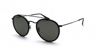 Ray-Ban P Round Double Bridge Noir RB3647N 002/58 51-22 Medium Polarisés