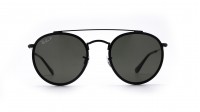 Ray-Ban Round Double Bridge Black RB3647N 002/58 51-22 Medium Polarized