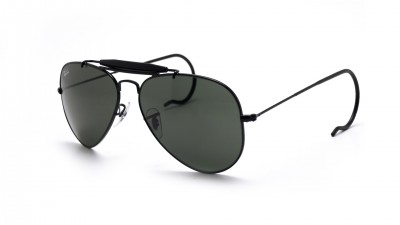 Sonnenbrille Ray-Ban Outdoorsman Schwarz RB3030 L9500 58-14 G-15 Breit auf Lager