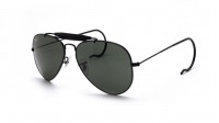 Ray-Ban Outdoorsman Schwarz RB3030 L9500 58-14 G-15 Breit