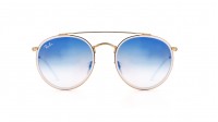 Ray-Ban Round Double Bridge Gold RB3647N 001/4O 51-22 Mittel Gradient Gläser