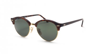 Sonnenbrille Ray-Ban Clubround Havana RB4246 990/58 51-19 Mittel Polarisierte Gläser auf Lager