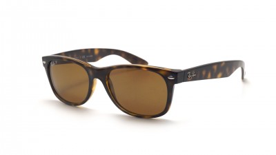 Lunettes de soleil Ray-Ban P New Wayfarer Écaille RB2132 902/57 55-18 Medium Polarisés en stock