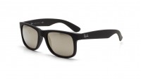 Ray-Ban Justin Schwarz Matt RB4165 622/5A 51-16 Mittel Verspiegelte Gläser