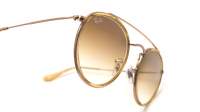 Ray-Ban Round Double Bridge Braun RB3647N 9070/51 51-22 Medium Gradient