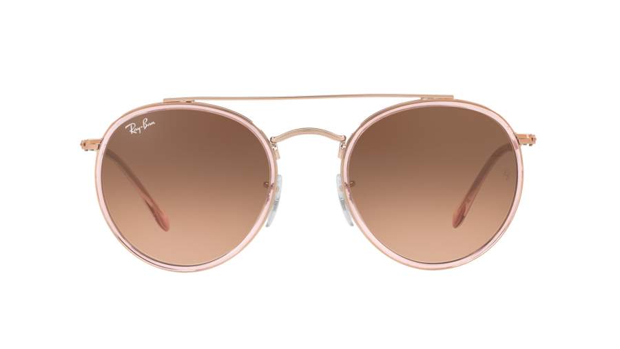 Lunettes de soleil Ray-Ban Round Double Bridge Rose RB3647N 9069/A5 51-22 Medium Dégradés en stock