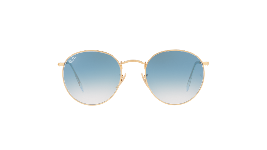 Lunettes de soleil Ray-Ban Round metal Flat Lenses Or RB3447N 001/3F 50-21 Medium Dégradés en stock