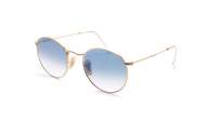 Ray-Ban Round metal Flat Lenses Gold RB3447N 001/3F 53-21 Large Gradient