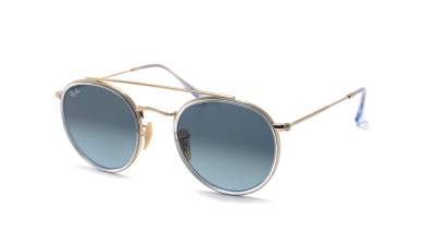 Lunettes de soleil Ray-Ban Round Double Bridge Or RB3647N 91233M 51-22 Medium Dégradés en stock