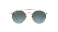 Ray-Ban Round Double Bridge Or RB3647N 91233M 51-22 Medium Dégradés