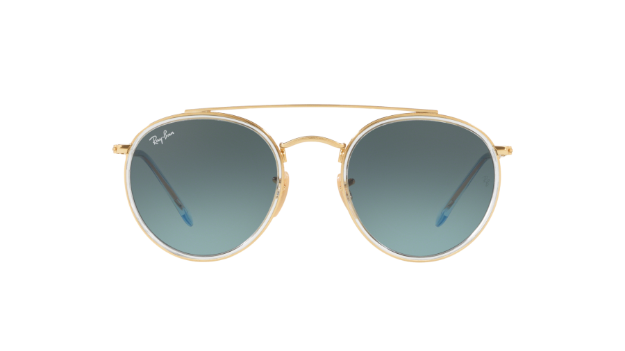 Lunettes de soleil Ray-Ban Round Double Bridge Or RB3647N 91233M 51-22 Medium Dégradés en stock