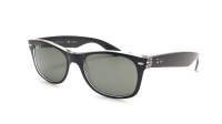 Ray-Ban New Wayfarer Black RB2132 6052/58 55-18 Medium Polarized