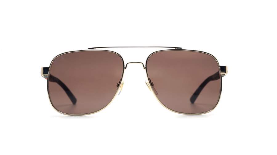 Lunettes de soleil Gucci GG0422S 003 60-17 Or Large en stock