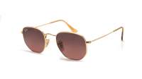 Ray-Ban Hexagonal Flat Lenses Gold RB3548N 9124/43 48-21 Small