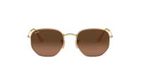 Ray-Ban Hexagonal Flat Lenses Gold RB3548N 9124/43 48-21 Small