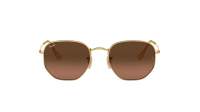 Ray-Ban Hexagonal Flat Lenses Gold RB3548N 9124/43 51-21 Medium Gradient