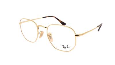 Lunettes de vue Ray-Ban Hexagonal RX6448 RB6448 2500 51-21 Or Medium en stock