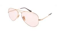 Ray-Ban RB3689 001/T5 55-14 Gold Solid Evolve Schmal Selbsttönende Gläser