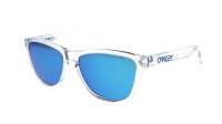 Oakley Frogskins Xs Transparent Prizm Sapphire Iridium OJ9006 15 53-16 Schmal Verspiegelte Gläser