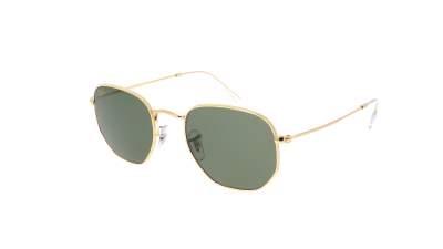 Sonnenbrille Ray-Ban Hexagonal Gold RB3548 9196/31 54-21 Breit auf Lager