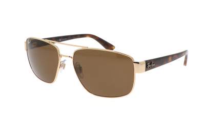 Sonnenbrille Ray-Ban RB3663 001/57 60-17 Gold Breit Polarisierte Gläser auf Lager