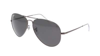 Lunettes de soleil Ray-Ban Aviator Metal ii Gris RB3689 004/48 62-14 Large Polarisés en stock