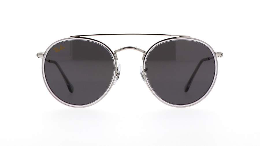 Lunettes de soleil Ray-Ban Round Double Bridge Argent RB3647N 9211/B1 51-22 Medium en stock