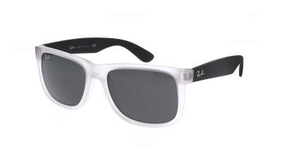 Lunettes de soleil Ray-Ban Justin Transparent Mat RB4165 6512/87 54-16 Large en stock