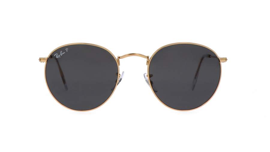 Lunettes de soleil Ray-Ban Round Metal Or RB3447 9196/48 50-21 Medium Polarisés en stock