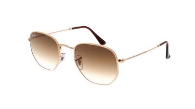 Lunettes de soleil Ray-Ban Hexagonal Or RB3548 001/51 51-21 Medium Dégradés en stock